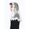 image:imageBEAUTELICATE Lace Veil For Church Catholic Cathedral Chapel Mantilla 1st Communion Head Covering Latin Mass EasterIvory 3