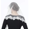 image:imageBEAUTELICATE Lace Veil For Church Catholic Cathedral Chapel Mantilla 1st Communion Head Covering Latin Mass EasterIvory 3