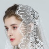 image:imageBEAUTELICATE Lace Veil For Church Catholic Cathedral Chapel Mantilla 1st Communion Head Covering Latin Mass EasterIvory 4