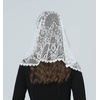 image:imageBEAUTELICATE Lace Veil For Church Catholic Cathedral Chapel Mantilla 1st Communion Head Covering Latin Mass EasterIvory 4