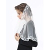 image:imageBEAUTELICATE Lace Veil For Church Catholic Cathedral Chapel Mantilla 1st Communion Head Covering Latin Mass EasterIvory 5