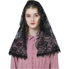 image:imageBEAUTELICATE Princess Eyelash Veil Chapel Veil Church Veil Catholic Mantilla Easter Latin Mass Head CoveringBlack