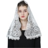 image:imageBEAUTELICATE Princess Eyelash Veil Chapel Veil Church Veil Catholic Mantilla Easter Latin Mass Head CoveringOffwhite