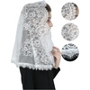 image:imageBEAUTELICATE Princess Eyelash Veil Chapel Veil Church Veil Catholic Mantilla Easter Latin Mass Head CoveringOffwhite