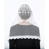 image:imageCatholic Mantilla Veil Cathedrals Church Chapel Lace Veil Easter Latin Mass Vintage Scarf Head Covering Off White Black Ivory