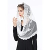 image:imageCatholic Mantilla Veil Cathedrals Church Chapel Lace Veil Easter Latin Mass Vintage Scarf Head Covering Off White Black Ivory