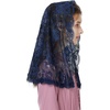 image:imageCatholic Mantilla Veil For Women Chapel Veil Church Veil Easter Latin Mass Head Covering Navy Blue Black