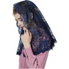 image:imageCatholic Mantilla Veil For Women Chapel Veil Church Veil Easter Latin Mass Head Covering Navy Blue Black