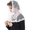 image:imageLace Veil Church Cathedral Catholic Chapel Communion Mantilla Latin Mass Head Cover Easter Off White