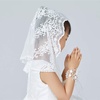 image:imageLittle Girls Chapel Veil Church Catholic Mantilla Communion Lace Head Covering Latin MassOff Whited Shape 1
