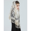 image:imageTassel Lace Chapel Veil Floral Lace Wrap Mantilla Vintage Shawl Scarf More StylesChampagne