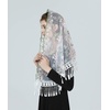image:imageTassel Lace Chapel Veil Floral Lace Wrap Mantilla Vintage Shawl Scarf More StylesGreen