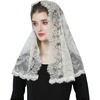 image:imageBEAUTELICATE 1st Communion Veil  Catholic Mantilla and Chapel Veil for Church Easter Latin MassGoldd Shape