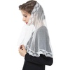 image:imageBEAUTELICATE Lace Veil For Church Catholic Cathedral Chapel Mantilla 1st Communion Head Covering Latin Mass EasterIvory 5