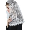 image:imageBEAUTELICATE Princess Eyelash Veil Chapel Veil Church Veil Catholic Mantilla Easter Latin Mass Head CoveringOffwhite