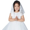 image:imageLittle Girls Chapel Veil Church Catholic Mantilla Communion Lace Head Covering Latin MassOff White Shape