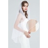 image:imageBEAUTELICATE 1 Tier Wedding Bridal Veil Pencil Edge Ivory White Fingertip Cathedral More LengthWhite