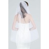 image:imageBEAUTELICATE 1 Tier Wedding Bridal Veil Pencil Edge Ivory White Fingertip Cathedral More LengthWhite
