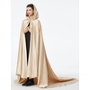 image:imageBEAUTELICATE Bridal Cloak Womens Wedding Hooded Cape Poncho Full Length Trailing Cape PhotographyChampagne