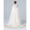 image:imageBEAUTELICATE Bridal Cloak Womens Wedding Hooded Cape Poncho Full Length Trailing Cape PhotographyIvory