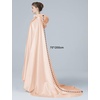 image:imageBEAUTELICATE Bridal Cloak Womens Wedding Hooded Cape Poncho Full Length Trailing Cape PhotographyRose Gold