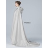 image:imageBEAUTELICATE Bridal Cloak Womens Wedding Hooded Cape Poncho Full Length Trailing Cape PhotographySilver