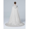 image:imageBEAUTELICATE Bridal Cloak Womens Wedding Hooded Cape Poncho Full Length Trailing Cape PhotographySilver