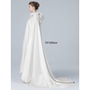 image:imageBEAUTELICATE Bridal Cloak Womens Wedding Hooded Cape Poncho Full Length Trailing Cape PhotographyWhite