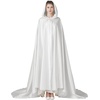 image:imageBEAUTELICATE Bridal Cloak Womens Wedding Hooded Cape Poncho Full Length Trailing Cape PhotographyWhite