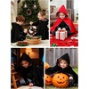 image:imageBEAUTELICATE Girl Hooded Cape Wool Blend Cloak Pure Cotton Lining Hallows Christmas CosplayBlack
