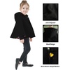 image:imageBEAUTELICATE Girl Hooded Cape Wool Blend Cloak Pure Cotton Lining Hallows Christmas CosplayBlack