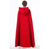 image:imageBEAUTELICATE Hooded Cloak Wedding Cape for Women Bridal Winter Robe Wool Blend Halloween Costume ChristmasApple Redfull Length 50