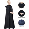 image:imageBEAUTELICATE Hooded Cloak Wedding Cape for Women Bridal Winter Robe Wool Blend Halloween Costume ChristmasBlackfull Length 50