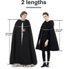 image:imageBEAUTELICATE Hooded Cloak Wedding Cape for Women Bridal Winter Robe Wool Blend Halloween Costume ChristmasBlackfull Length 50