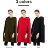 image:imageBEAUTELICATE Hooded Cloak Wedding Cape for Women Bridal Winter Robe Wool Blend Halloween Costume ChristmasBlackhalf Length 35