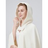 image:imageBEAUTELICATE Hooded Cloak Wedding Cape for Women Bridal Winter Robe Wool Blend Halloween Costume ChristmasIvoryfull Length 50