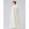 image:imageBEAUTELICATE Hooded Cloak Wedding Cape for Women Bridal Winter Robe Wool Blend Halloween Costume ChristmasIvoryfull Length 50