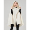 image:imageBEAUTELICATE Hooded Cloak Wedding Cape for Women Bridal Winter Robe Wool Blend Halloween Costume ChristmasIvoryhalf Length 35
