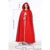 image:imageBEAUTELICATE Hooded Cloak Wedding Cape for Women Bridal Winter Robe Wool Blend Halloween Costume ChristmasTeal Bluefull Length 50