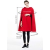 image:imageBEAUTELICATE Hooded Cloak Wedding Cape for Women Bridal Winter Robe Wool Blend Halloween Costume ChristmasTeal Bluehalf Length 35