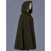 image:imageBEAUTELICATE Hooded Cloak Wedding Cape for Women Bridal Winter Robe Wool Blend Halloween Costume ChristmasVintage Greenhalf Length 35