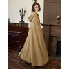 image:imageBEAUTELICATE Oatmeal Cloak with Hood Women Medieval Renaissance Cloak for Halloween CosplayFlaxen Linen
