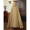 image:imageBEAUTELICATE Oatmeal Cloak with Hood Women Medieval Renaissance Cloak for Halloween CosplayFlaxen Linen