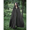 image:imageBEAUTELICATE Renaissance Hooded Cloak Cosplay Medieval Hobbit Halloween Suede Wizard Cape Dark Grey