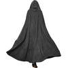 image:imageBEAUTELICATE Renaissance Hooded Cloak Cosplay Medieval Hobbit Halloween Suede Wizard Cape Dark Grey