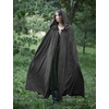 image:imageBEAUTELICATE Renaissance Hooded Cloak Cosplay Medieval Hobbit Halloween Suede Wizard Cape Dark Grey