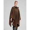 image:imageBEAUTELICATE Women Wool Cloak with Hood Open Front Warm Cardigans Blanket Vintage PonchoBrown