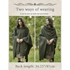 image:imageBEAUTELICATE Women Wool Cloak with Hood Open Front Warm Cardigans Blanket Vintage PonchoForest Green