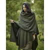 image:imageBEAUTELICATE Women Wool Cloak with Hood Open Front Warm Cardigans Blanket Vintage PonchoForest Green