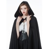 image:imageBEAUTELICATE Womens Hooded Cape Bridal Wedding Cloak Poncho 100 Cotton Full LengthBlack